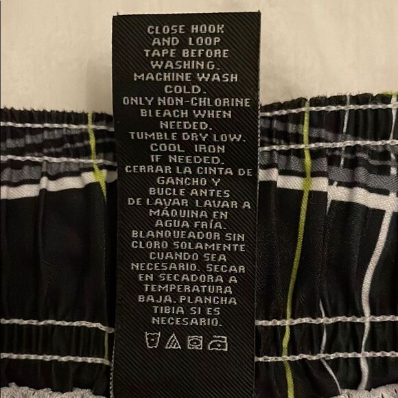 OP Ocean Pacific Black Board Shorts Swim Trunks Mens Size Medium 32-34 Beach - Picture 9 of 12